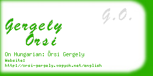 gergely orsi business card